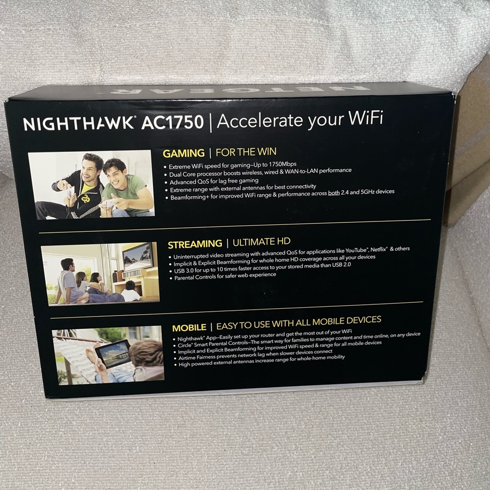 Netgear Nighthawk AC1750 Smart‎ WiFi Router - Picture 3 of 8